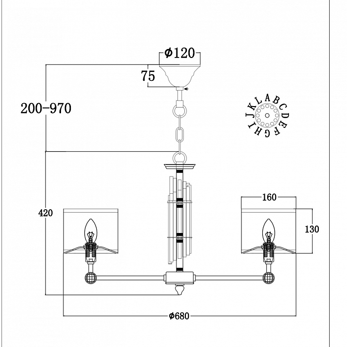 Люстра Maytoni MOD088PL-06BS