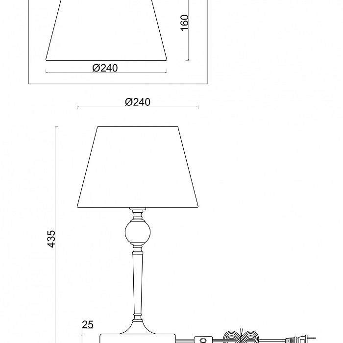 Настольная лампа Freya FR5190TL-01BS