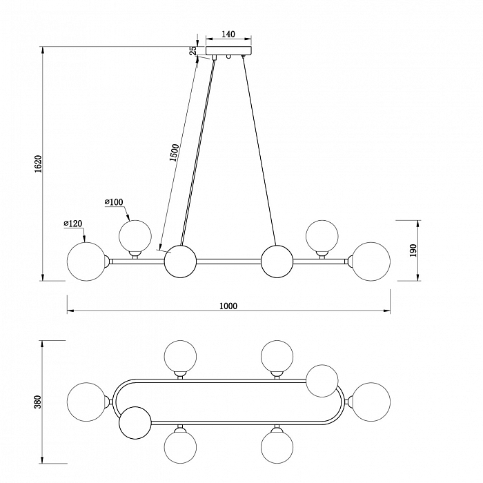 Светильник Freya FR5222PL-08B1