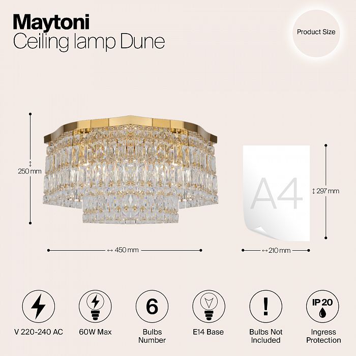 Светильник Maytoni DIA005CL-06G
